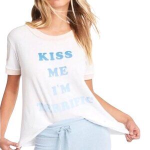 Wildfox Kiss Me Wright Tee Retro Crewneck Size XS Short Sleeve 100% Cotton New